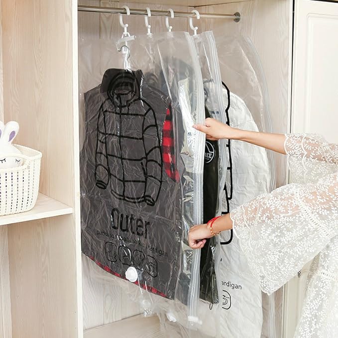 Pack de Bolsas de Vacío Colgantes con Bomba Eléctrica